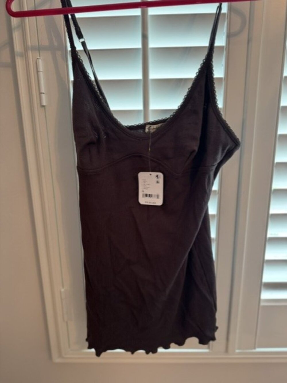 Free People Intimately Hot Fudge Chocolate Tank Top -  Size M